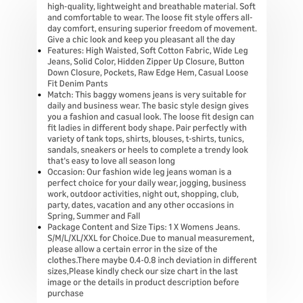 Elegant Black Wide Leg Women's Jeans - Picture 3 of 3